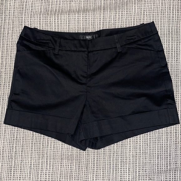 Never Used Mossimo stretch extensible mini shorts black size 8 - Picture 2 of 6